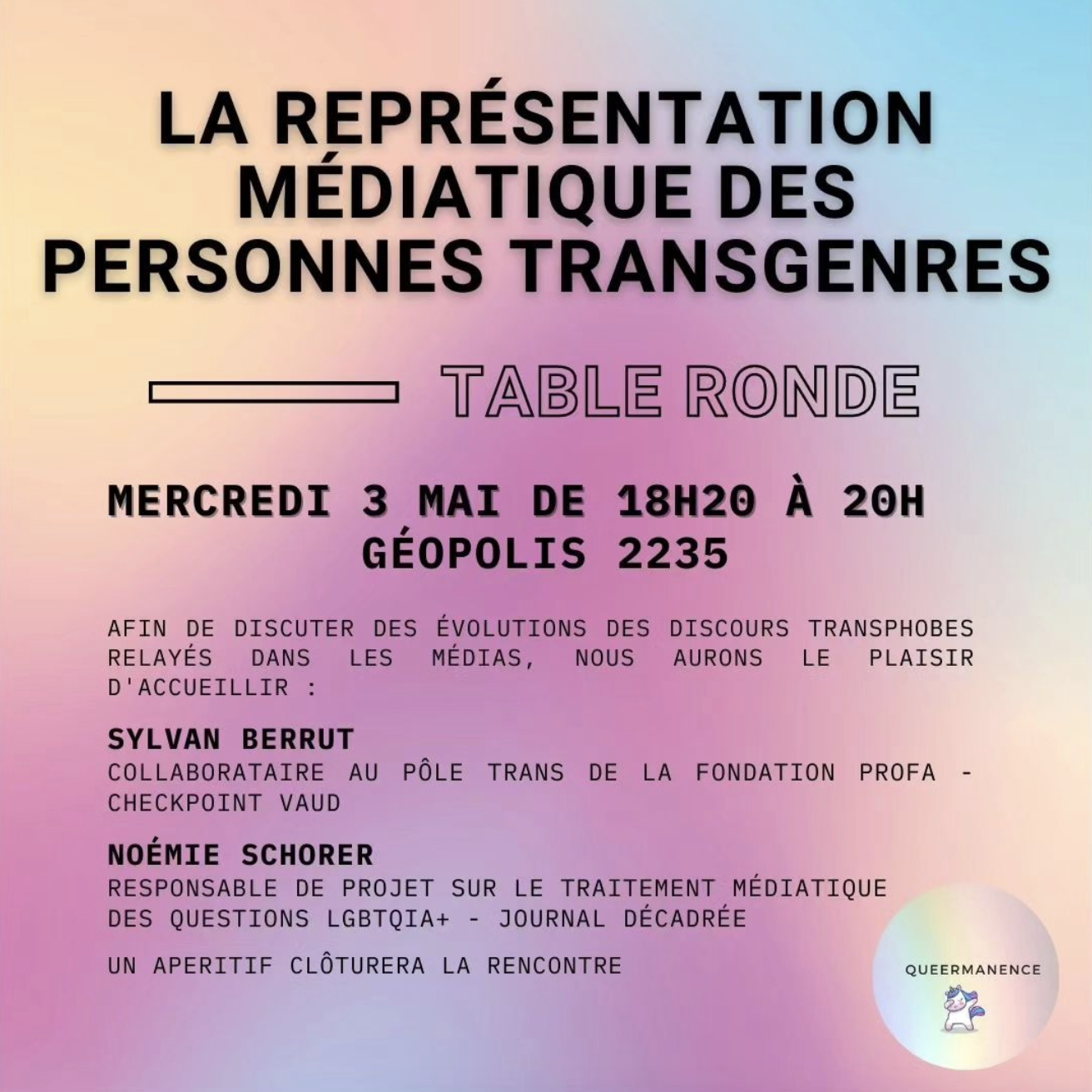 Table ronde: la représentation médiatique des personnes transgenres
